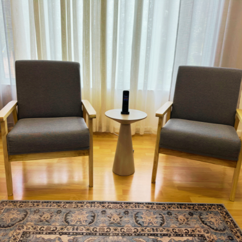 Cozy common area with sofas